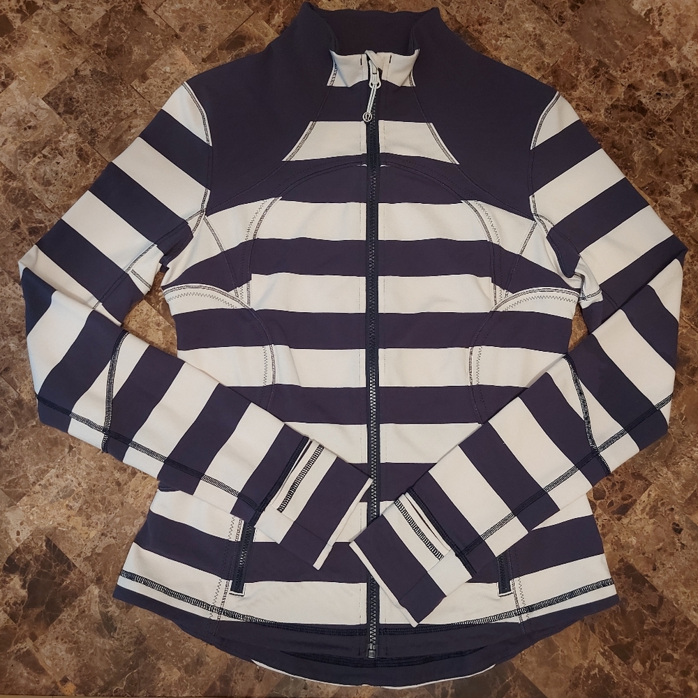 Lululemon purple striped zip jacket, GUC, size 10